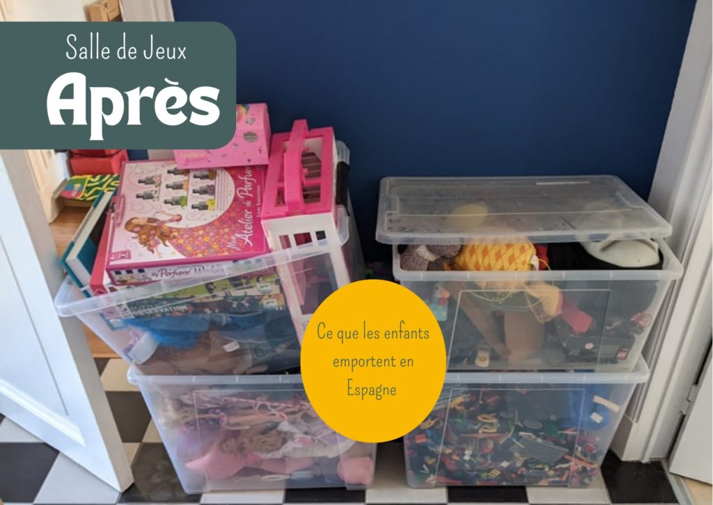 2eme temps ; Travailler avec les enfants > Avec notre aide et celle des parents amener l’enfants à faire les choix sans le frustrer sur les jouets qu’il affectionne le plus pour partir avec lui  > Le rassurer quant à la destination des autres jouets qui vont au garde-meuble en lui disant qu’il sera d’autant plus heureux de les retrouver dans un an > Profiter de sa présence pour voir avec lui s’il n’y a pas des jeux avec lesquels il ne joue plus du tout et dont il pourrait se défaire. Les enfants sont plus « tranchés » que nous adultes et si peut qu’ils sachent aussi qu’ils peuvent faire le bonheur d’un autre enfant avec des jouets qu’ils n’affectionnent plus ils ont très facile de prendre la décision de donner et de faire « plaisir » > Suivant l’âge il est difficile d’avoir plus de 30 à 45 minutes effectives d’attention de leur part donc tout le travail en amont est primordial pour que ce moment soit optimum