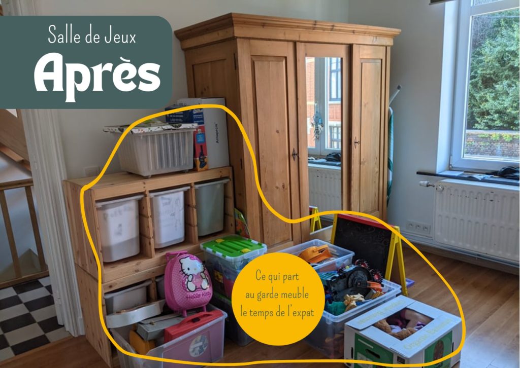 1er temps ; Travailler avec les parents 
> Vider tous et faire un pré tri jeter ce qui est cassé où dépareillé
> Se débarrasser des boites d’emballages des jeux ! Garder du vide ne sert à rien ! 
> Pré sélectionner les jouets avec lesquels leurs enfants ne jouent plus depuis longtemps et ceux pour lesquels ils sont devenu trop grand (s’ils sont en bon état ils seront à donner) 
> Rassembler par catégorie de jouets, ici ; 
- Barbie et poney (avec tous les accessoires)
- Poupées (avec tous les accessoires)
- Sacs et trousses
- Beauté (maquillage, bijoux et accessoire cheveux) 
- Lego (grosses pièces et 1 boite pour tous les accessoires et personnage)
- Playmobil (grosses pièces et 1 boite pour tous les accessoires et personnage)
- Circuit et voiture (avec tous les accessoires) 
- Pokémon (figurines, carte et accessoire)
- Figurines (animaux et super héros)
- Musique
- Doudous et peluches
- Déguisements
> Faire une boite « divers » avec tout ce qui n’appartient à aucune de ces catégories ou des pièces seules dont les enfants pourront nous dire ou non à quoi elles appartiennent
> Faire une boite créations/ souvenirs à chacun (si les princes et princesse sont très productifs en création en tous genre  ) 
> Demander aux parents de déterminer le volume dont chaque enfant disposera et qu’il pourra emmener en Espagne